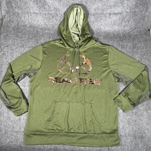 REALTREE Camo Men’s Hooded Sweatshirt Size XL Green